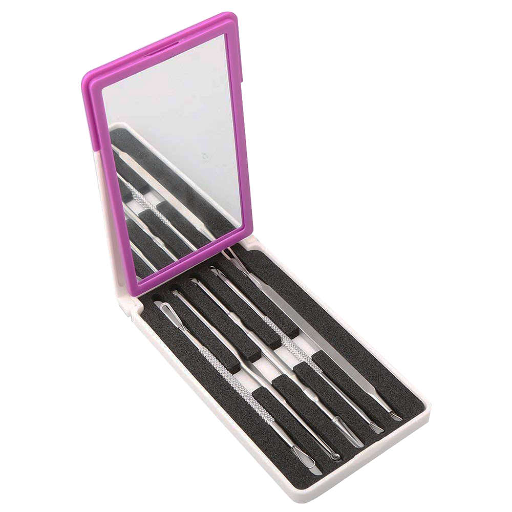 5-in-1 Stainless Steel Blackhead Remover Tool Kit - Purple
