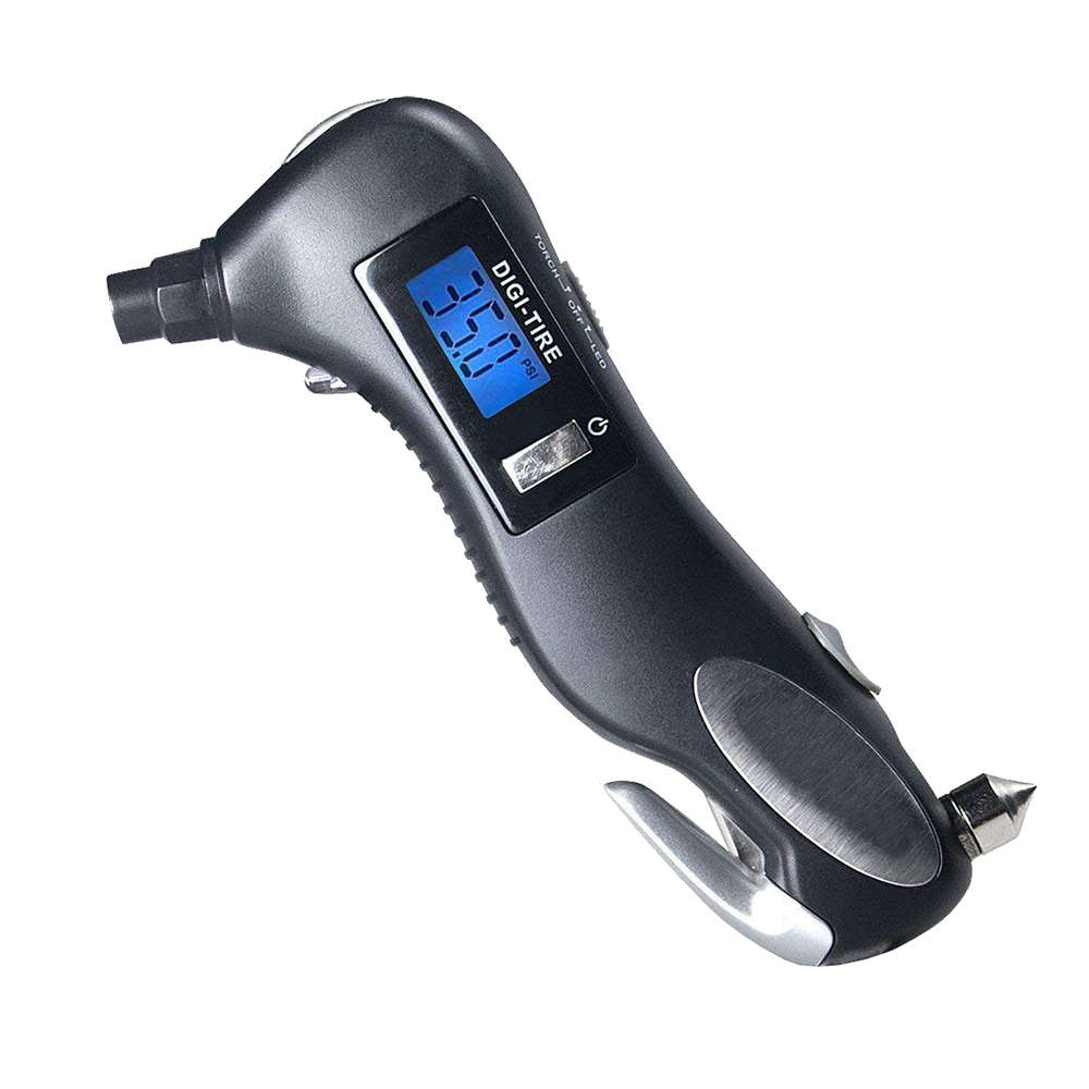 5-in-1 Digital Tire Pressure Gauge with Emergency Rescue Tool Kit