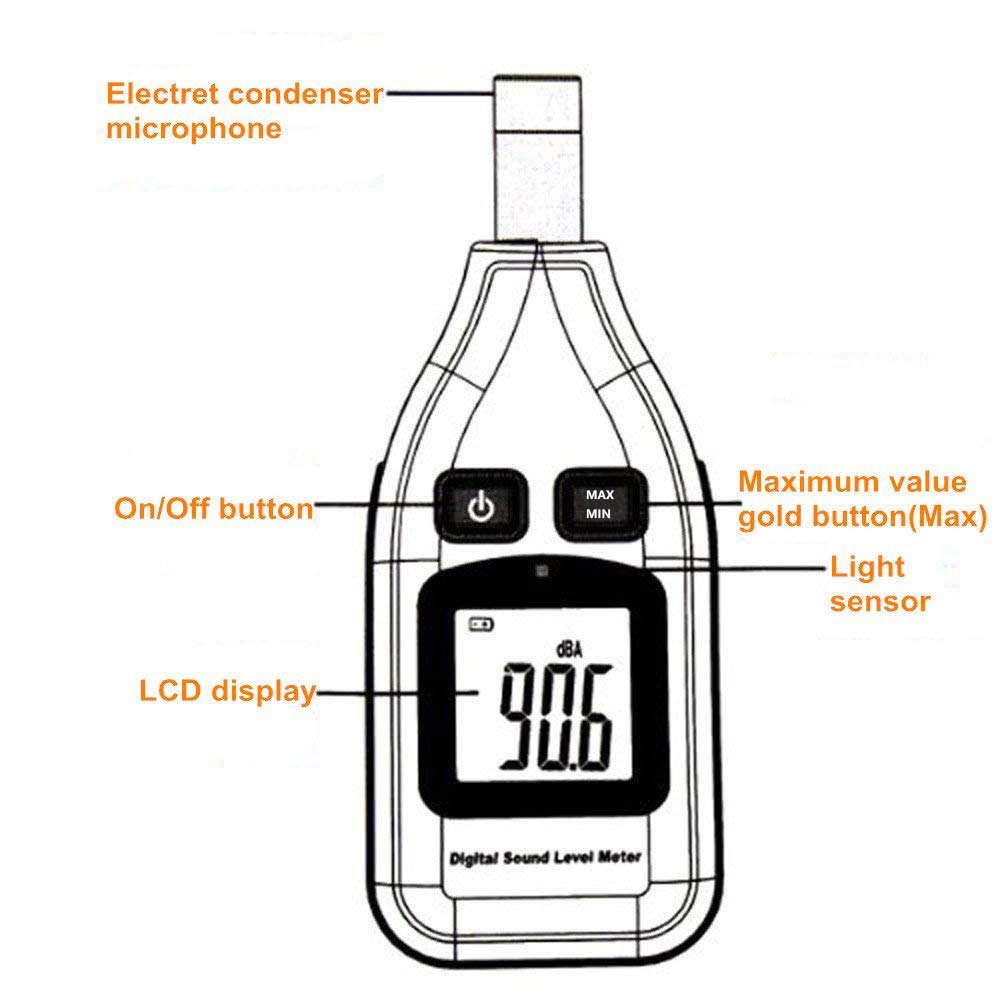 Digital LCD Sound Noise Level Meter