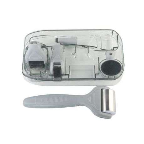 6-in-1 Ice Derma Roller Kit - Grey & Black