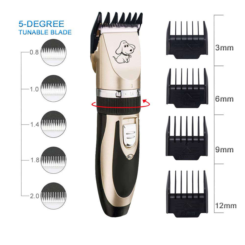 Professional Pet Grooming Clipper Kit - Gold