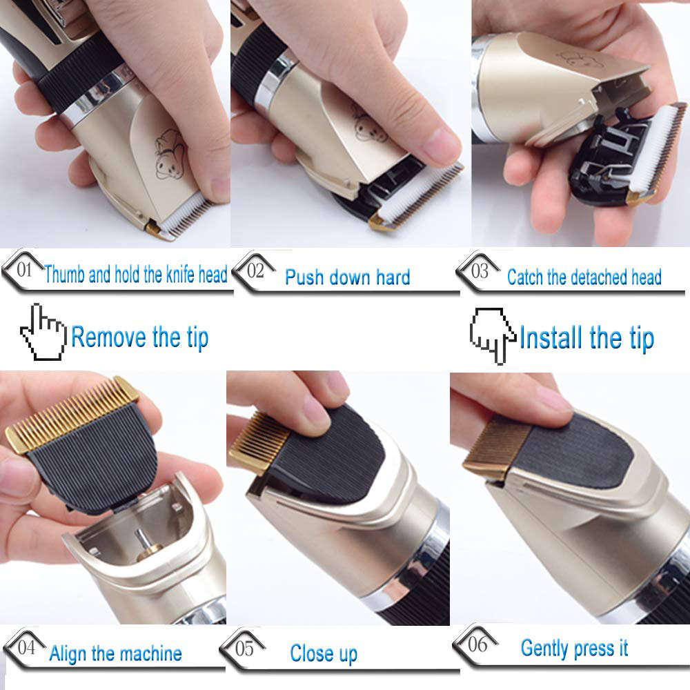 Professional Pet Grooming Clipper Kit - Gold