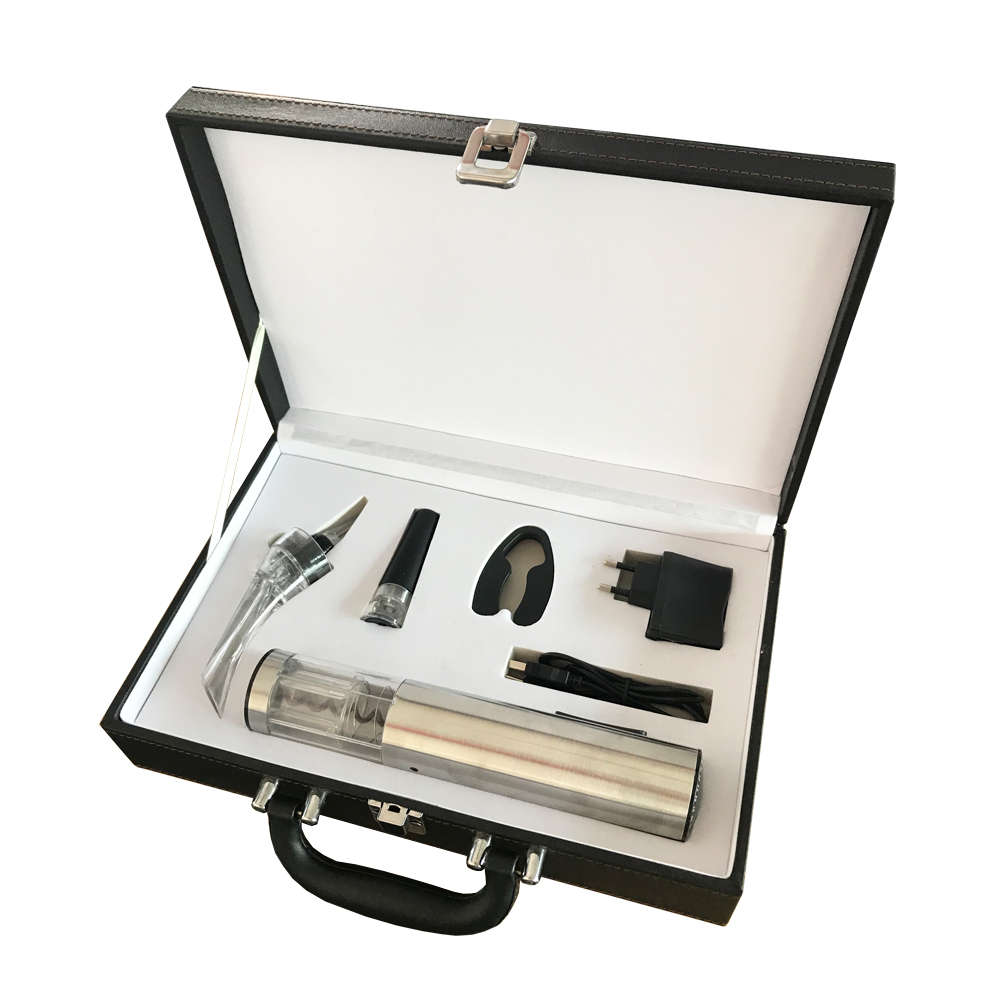 Stainless Steel Electric Wine Bottle Opener Gift Set