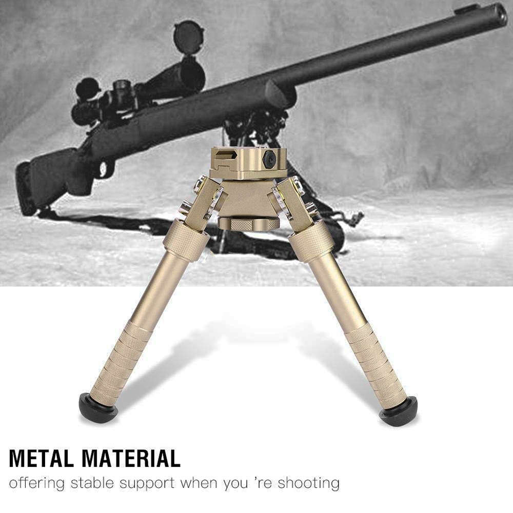 360° Rotatable Adjustable Tactical Rifle Bipod - Gold