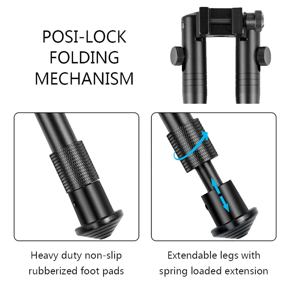 Tactical Rifle Bipod Stabilizer with Rifle Barrel Clamp