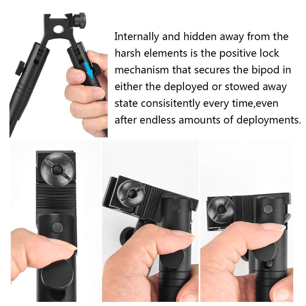 Tactical Rifle Bipod Stabilizer with Rifle Barrel Clamp