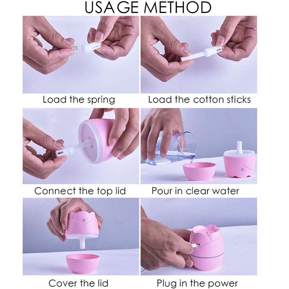 Rose Mini Humidifier - Pink