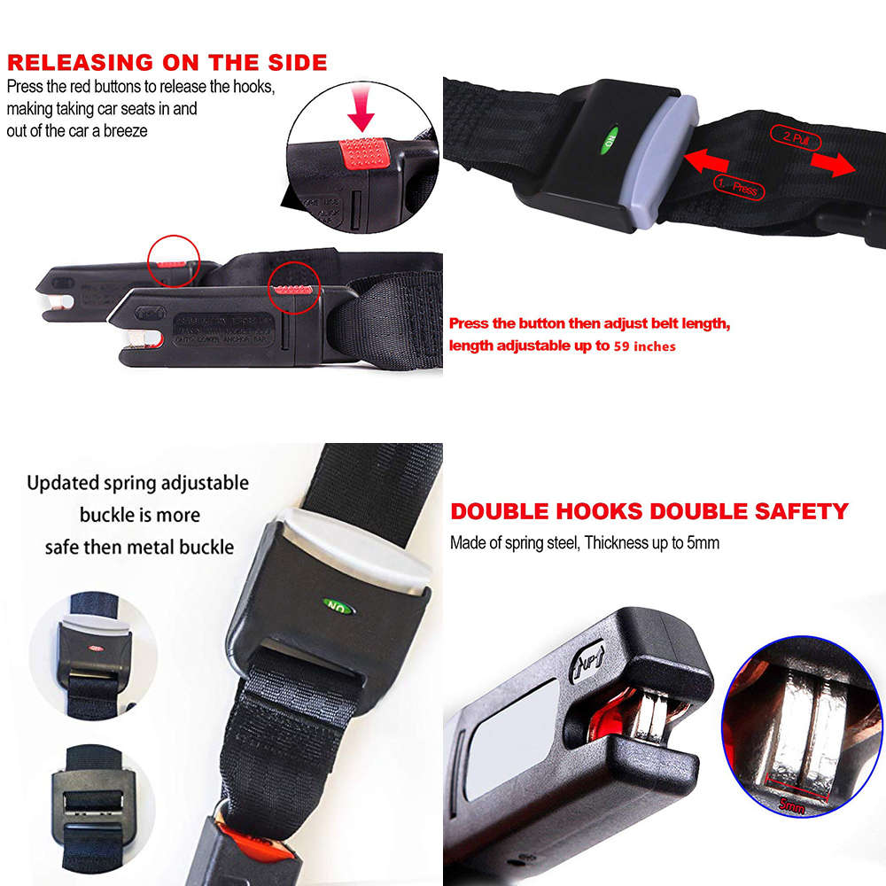 Adjustable Child Safety Seat ISOFIX Latch Connector