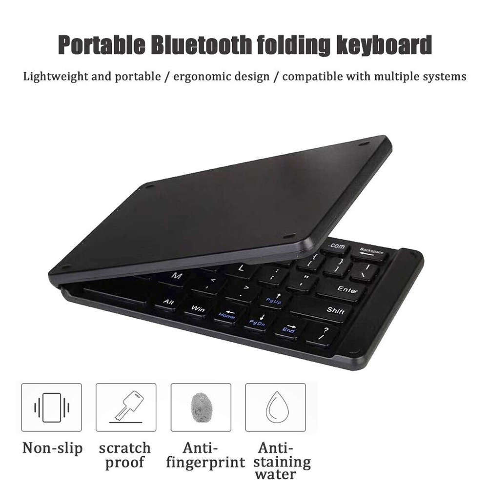 Ultra-Slim Folding Mini Wireless Bluetooth Keyboard