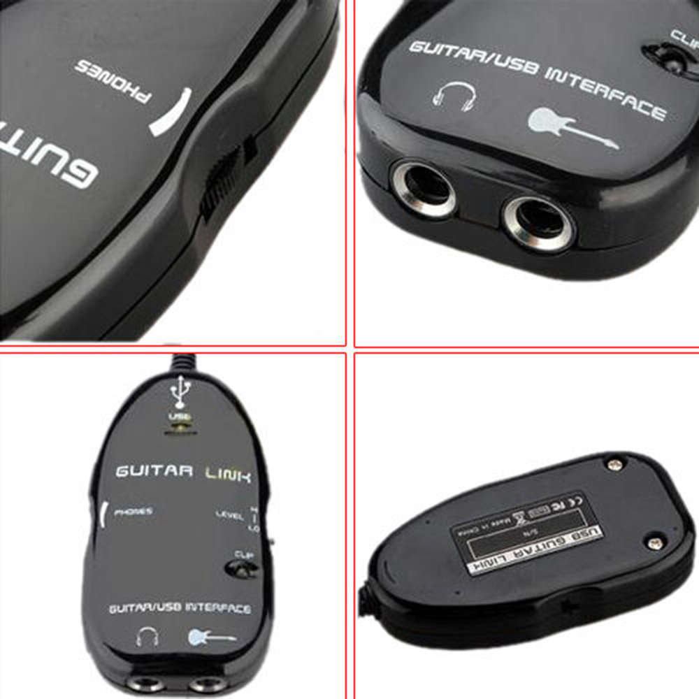 Portable USB Interface Link Cables Guitar Cables Adapter