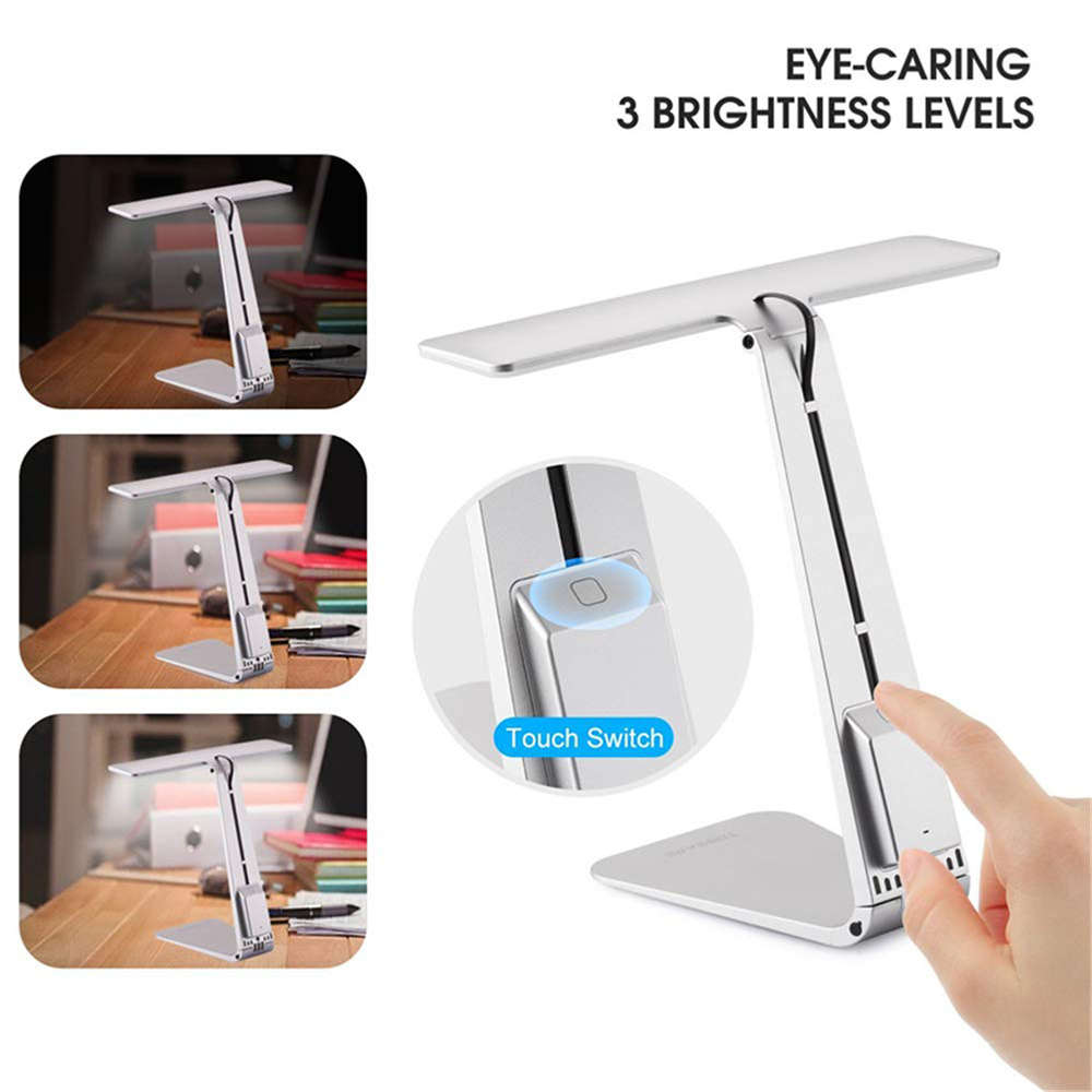 Simple & Stylish Ultra-Thin LED Charging Desk Lamp with 3 Brightness