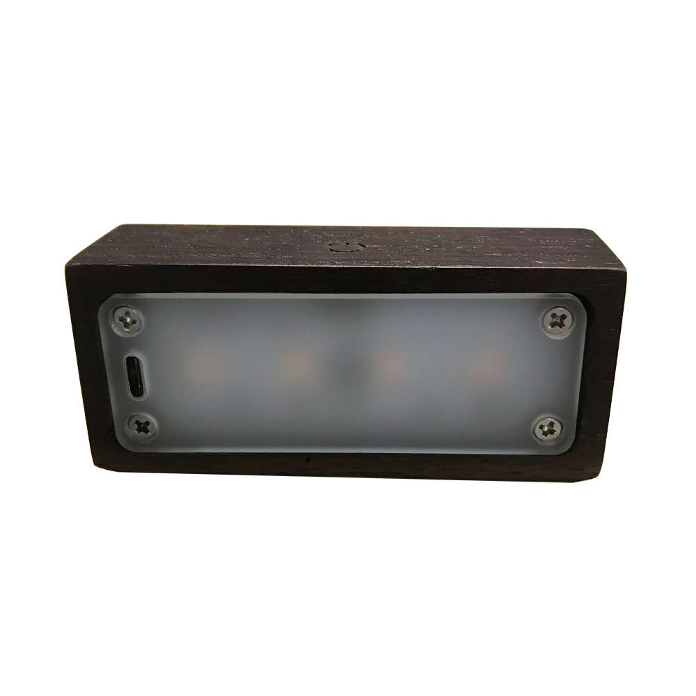 Creative Solid Wood LED Night Light - Dark Brown