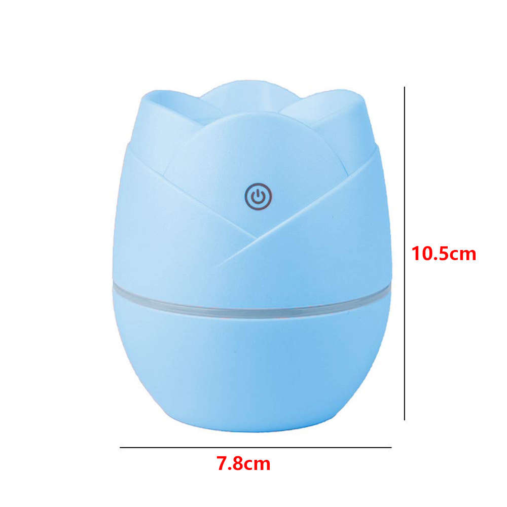 USB Rose Shape Mini Humidifier - Blue