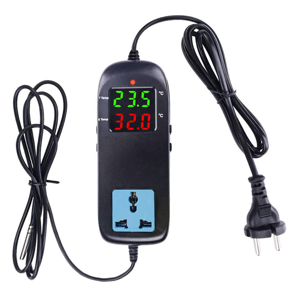 Digital LCD Thermostat Temperature Controller with Cord EU Plug