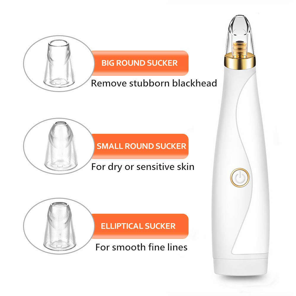 Blackhead Remover Pore Vacuum Cleaner with Three Sucker Heads