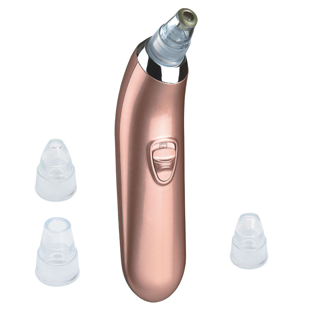 Blackhead Remover Pore Vacuum Cleaner with 4 Sucker Heads - Rose Gold