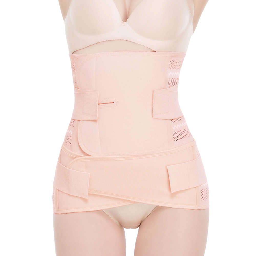 2 in 1 Adjustable Lady Postpartum Belly Recovery Band (Size:XL) - Apricot
