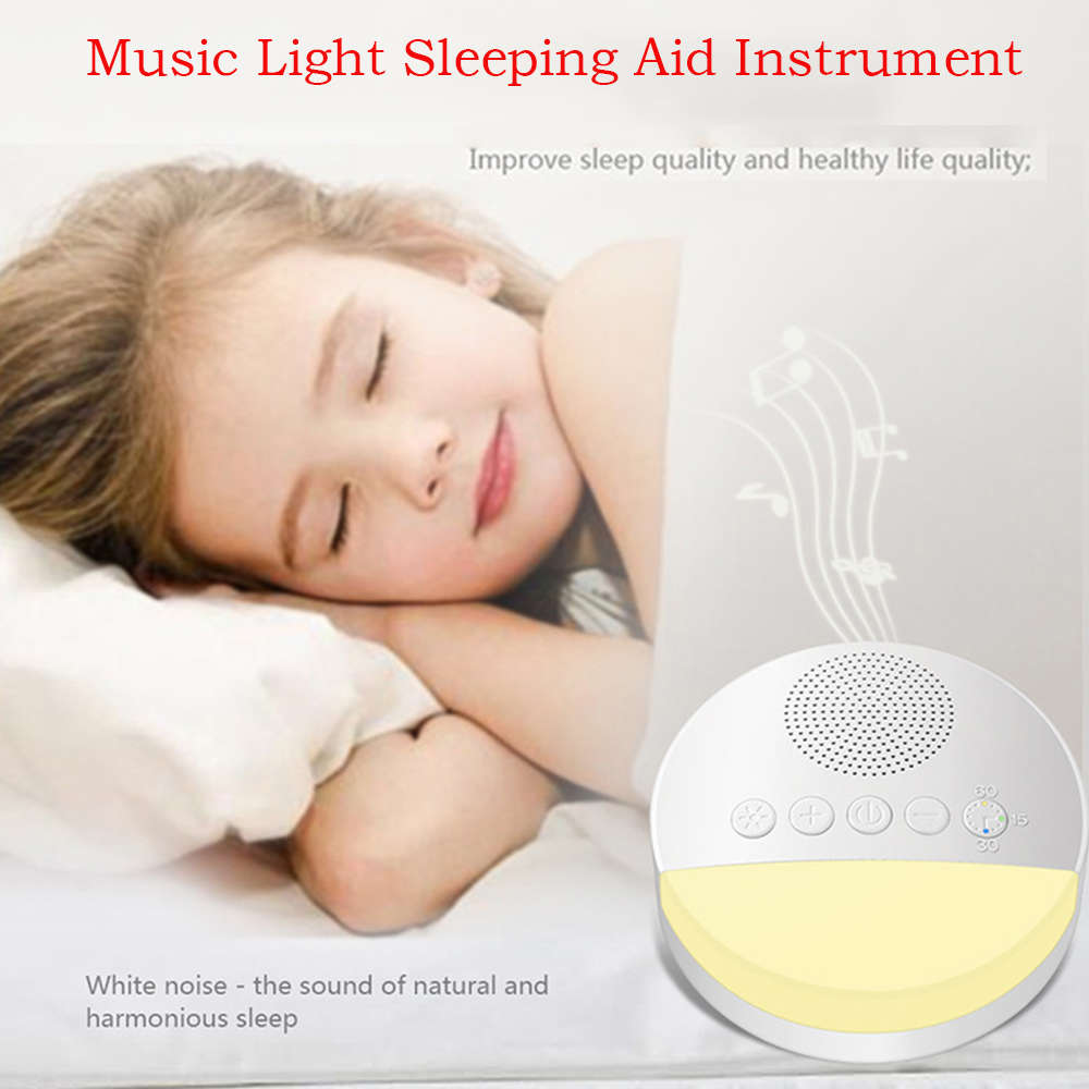 Portable White Noise Sleeping Aid Instrument with 10 Soothing Sounds Music