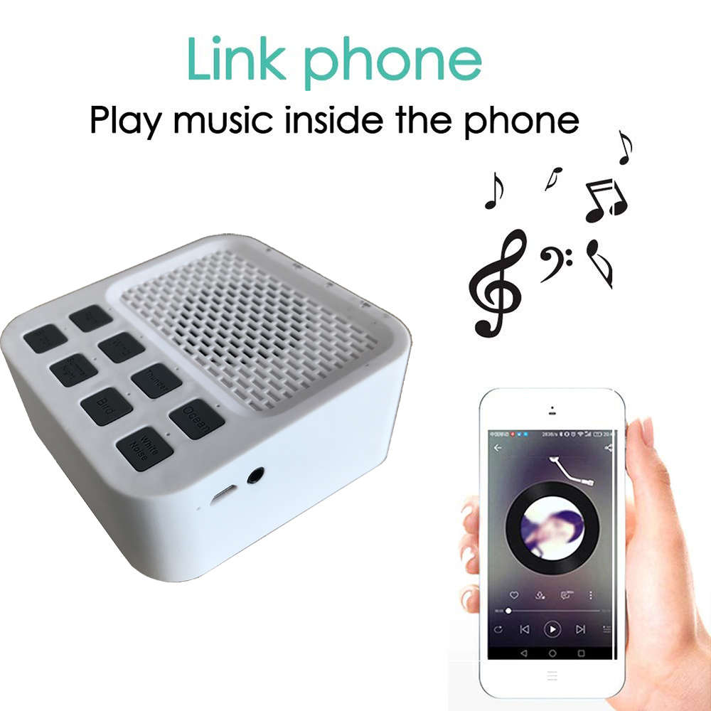 Portable White Noise Machine with Bluetooth Speaker & 8 Sounds for Sleeping