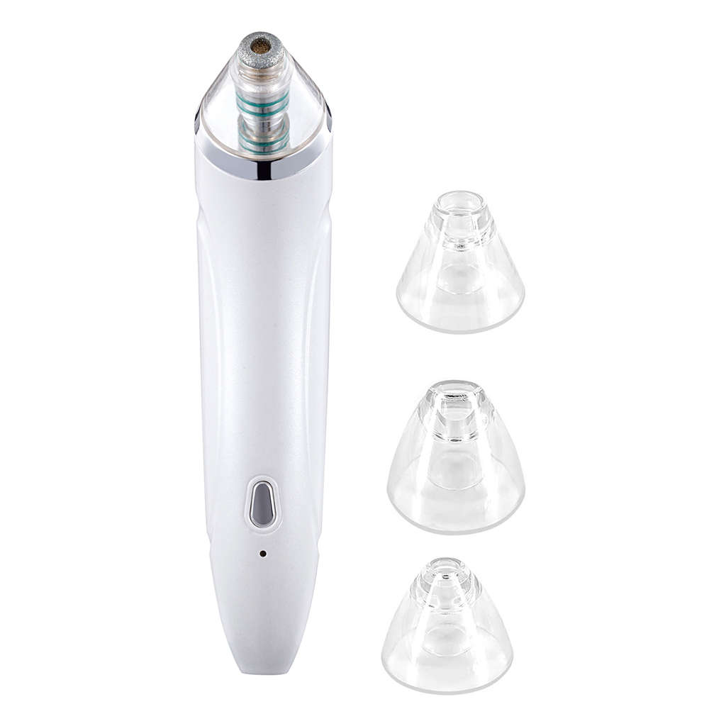 3 Levels Electronic Blackhead Remover Vacuum Cleaner with 4 Probe-White