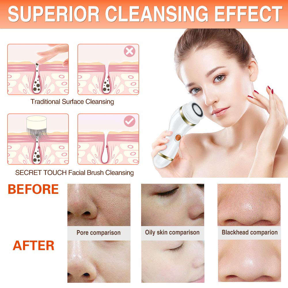 Multifunction 4 in 1 Electric Facial Deep Cleansing Brush