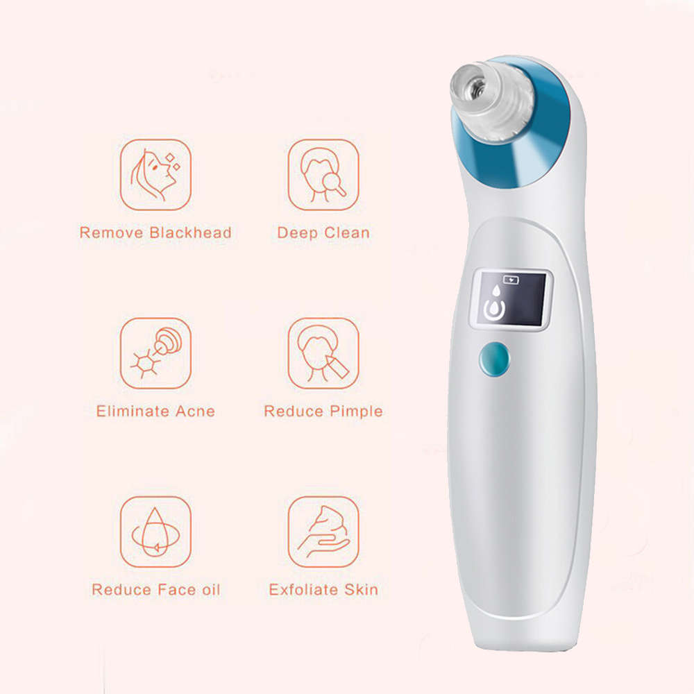 Electronic Blackhead Remover Vacuum Cleaner with 4 Probe - Blue