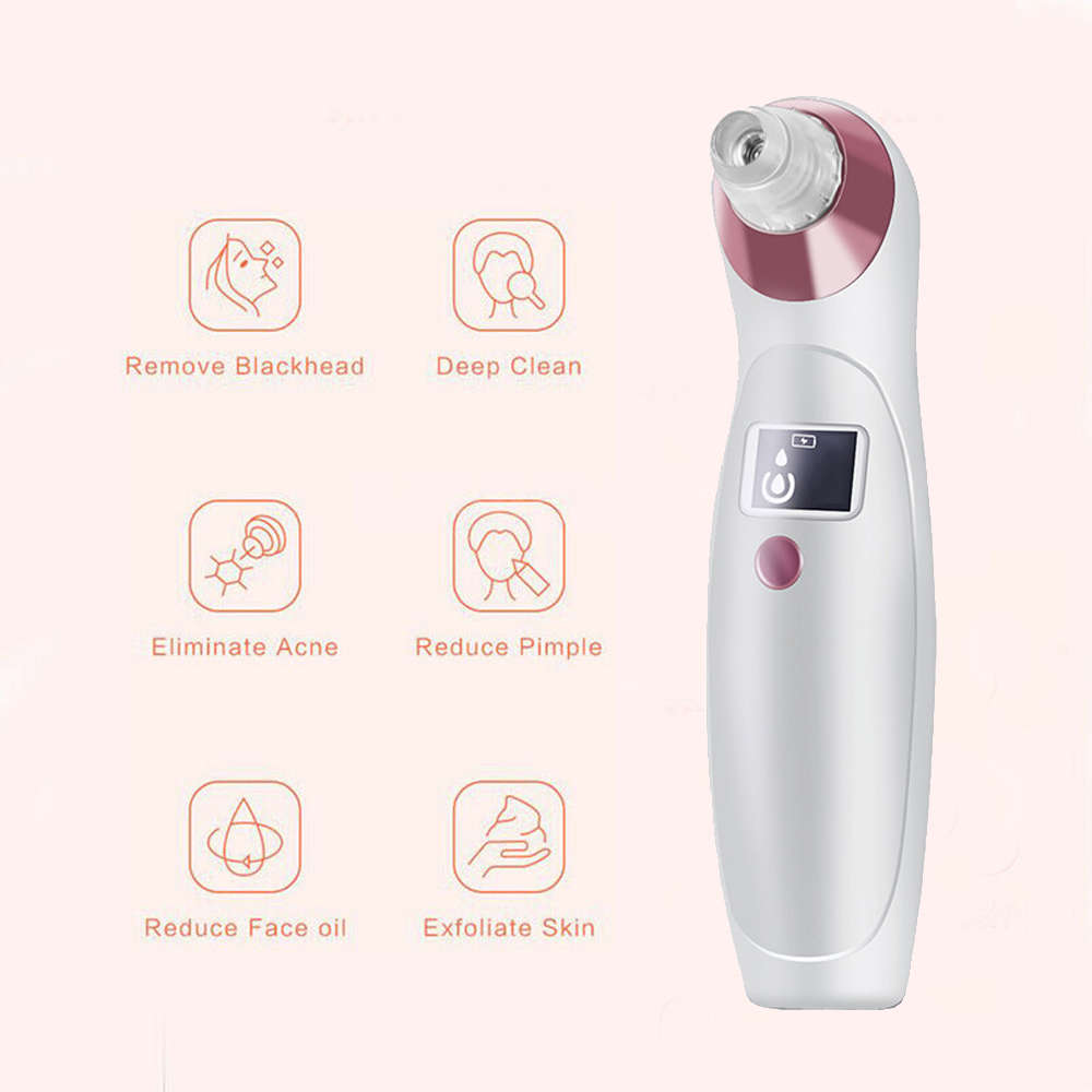 Electronic Blackhead Remover Vacuum Cleaner with 4 Probe - Pink