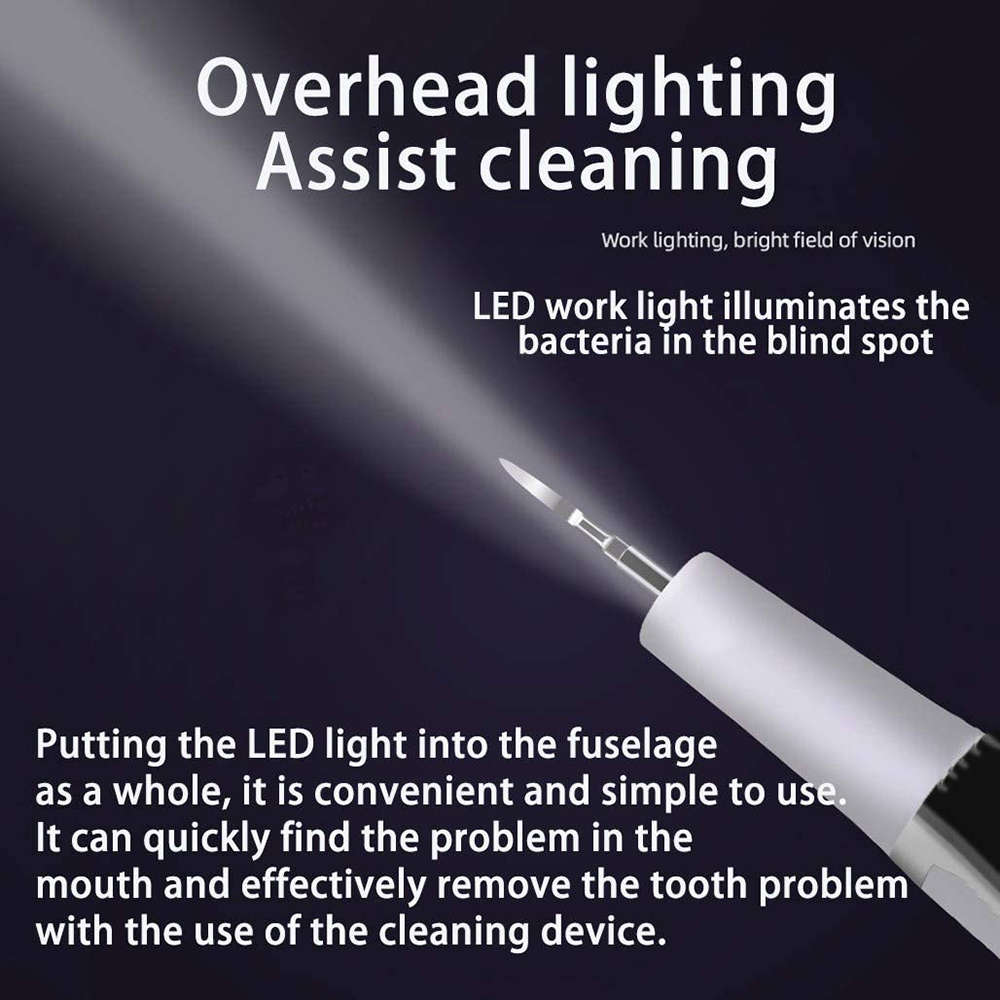 Portable 3 Modes Electric Ultrasonic Teeth Calculus Remover Kit