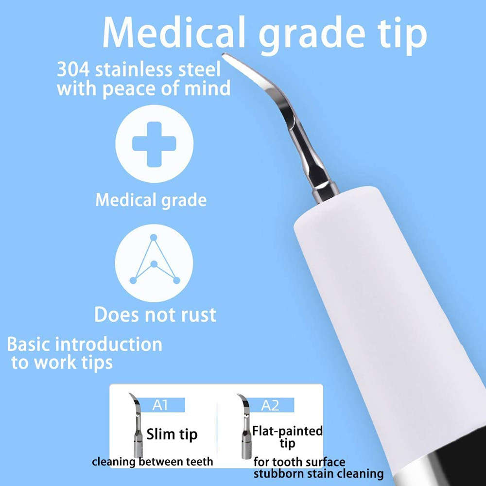 Portable 3 Modes Electric Ultrasonic Teeth Calculus Remover Kit