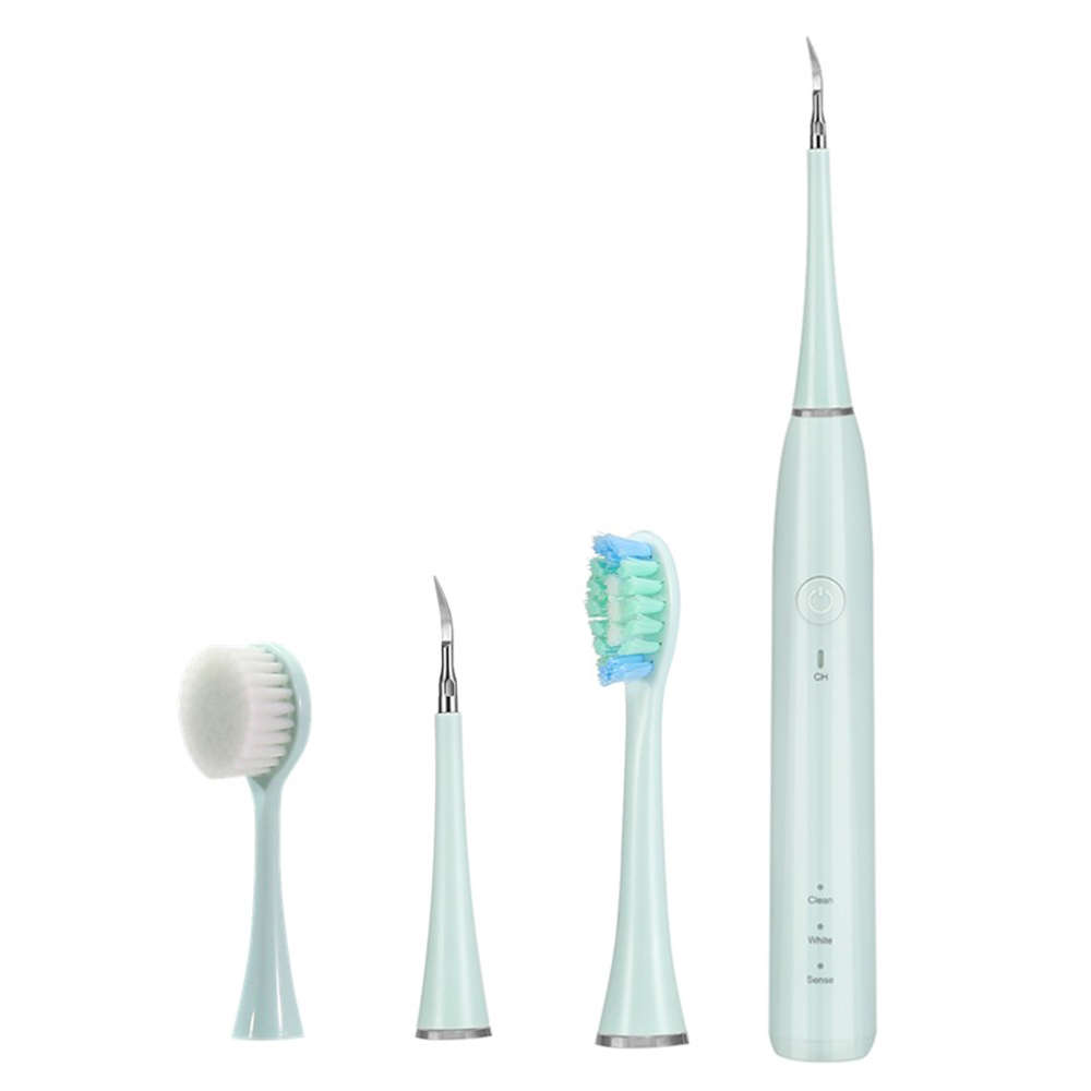 3 in 1 Waterproof Electric Ultrasonic Teeth Cleaner Kit-Blue