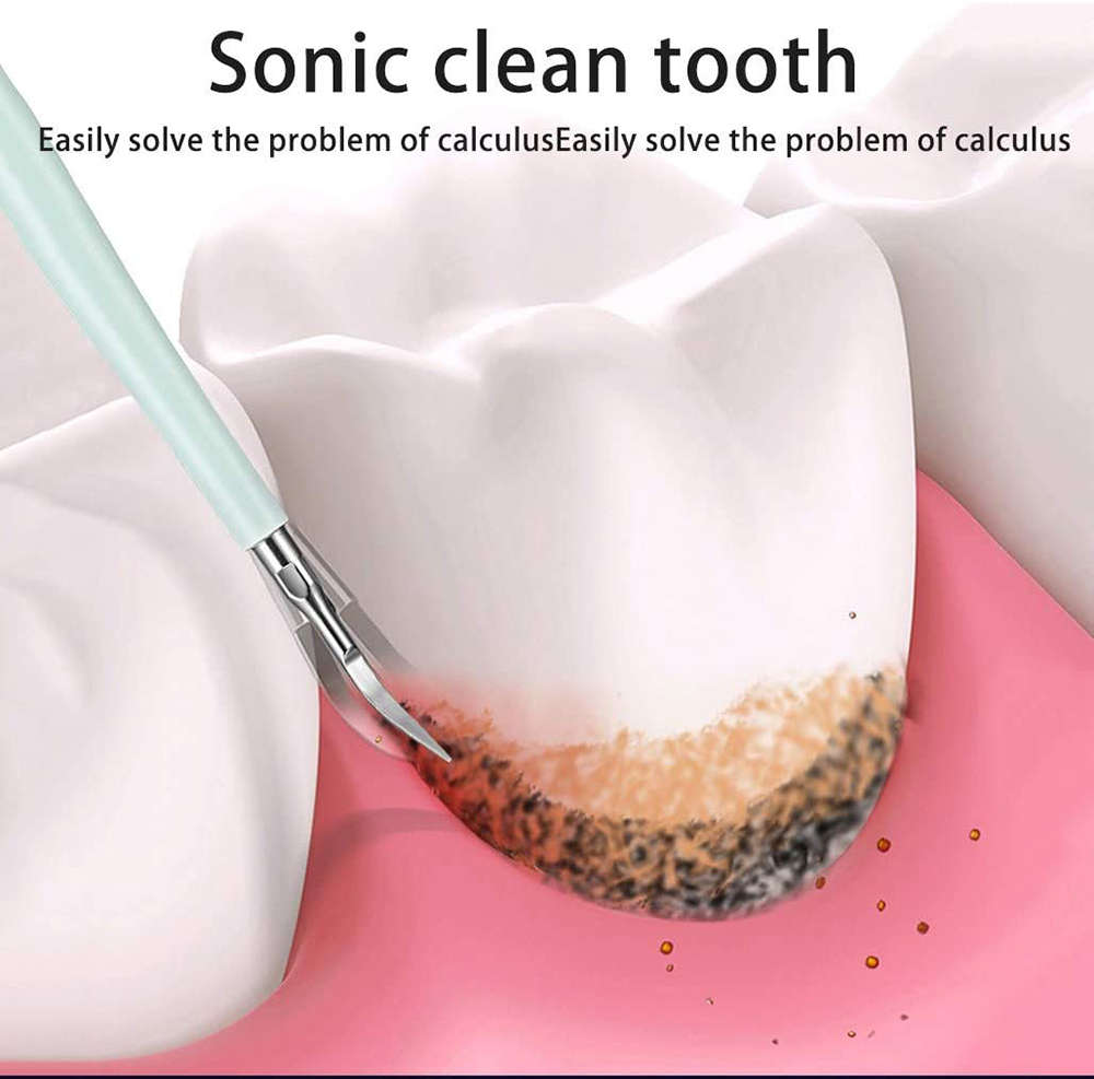 3 in 1 Waterproof Electric Ultrasonic Teeth Cleaner Kit-Blue