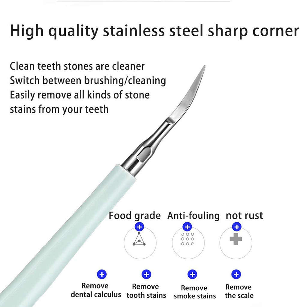 3 in 1 Waterproof Electric Ultrasonic Teeth Cleaner Kit-Blue