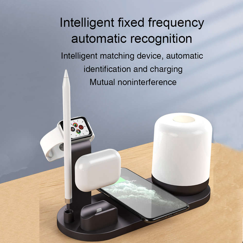 Multi-Function 10W Fast Charging Stand with LED Touch Night Light