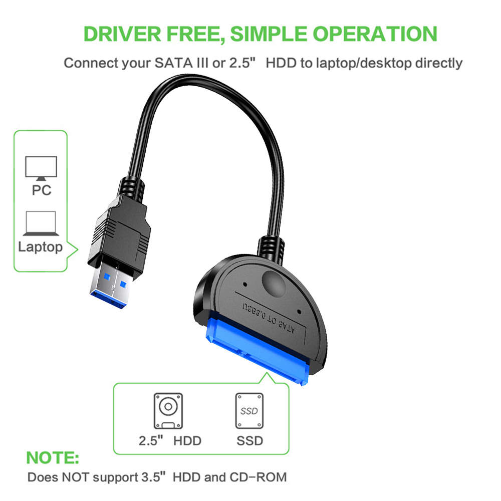 USB 3.0 SATA 3 Cable Sata to USB Adapter Up to 5 Gbps