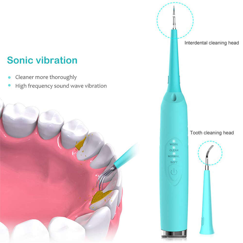 Electric Dental Calculus Plaque Remover Kit with LED Light
