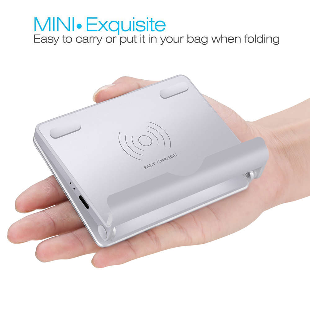 Folding QI Fast Wireless Charging Stand for iPhone 11/11 Pro - White