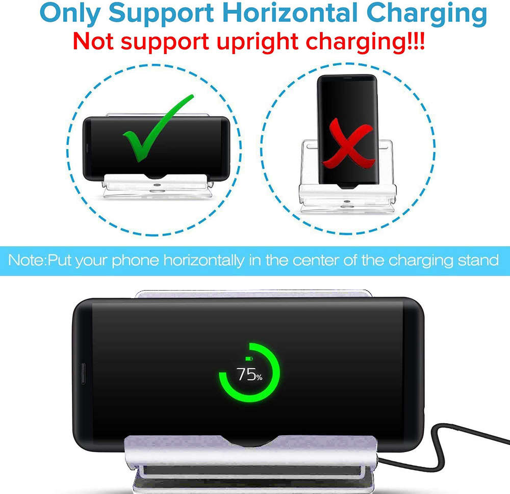 Folding QI Fast Wireless Charging Stand for iPhone 11/11 Pro - White