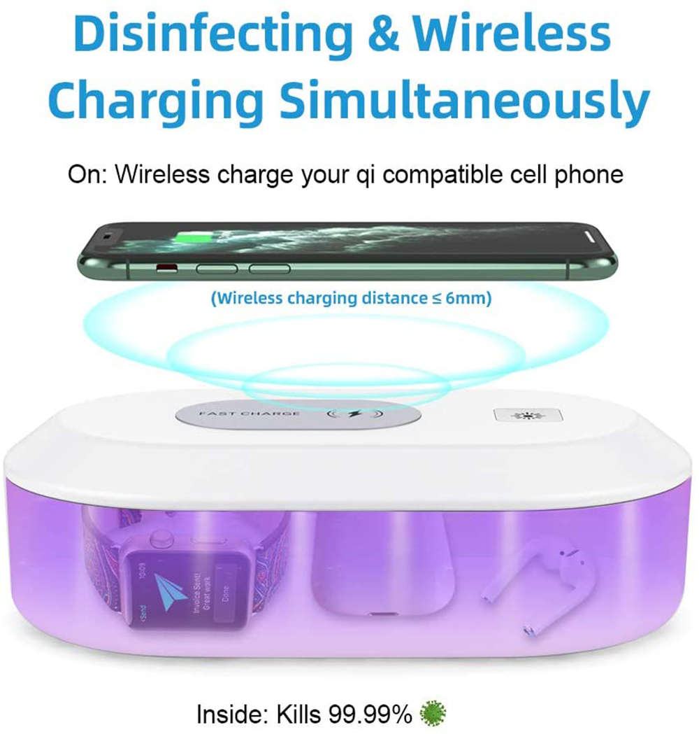 3 in 1 Fast Wireless Charger UV Sanitizer & Aromatherapy Sterilisers Box