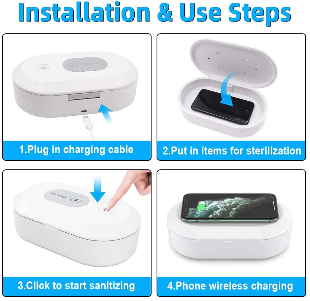3 in 1 Fast Wireless Charger UV Sanitizer & Aromatherapy Sterilisers Box