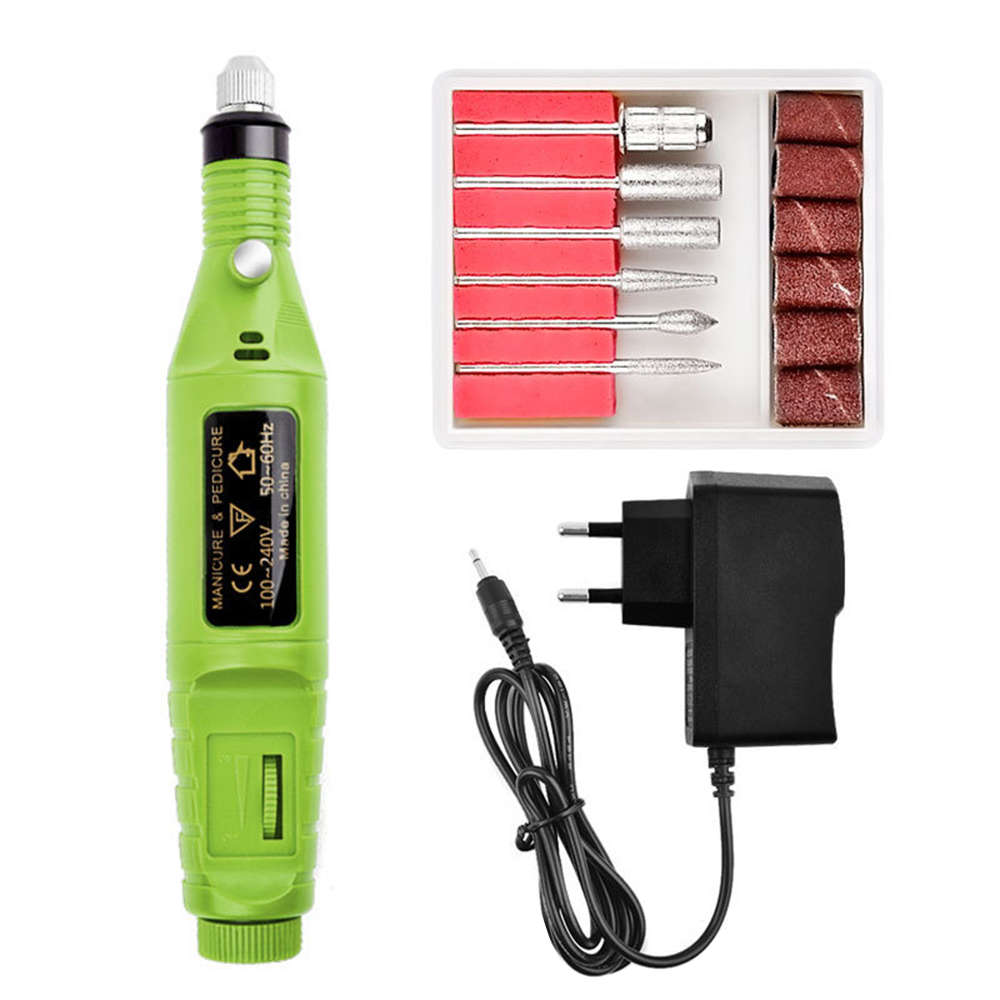 Professional Pen Shape Electric Manicure Pedicure Drill Machine - Green
