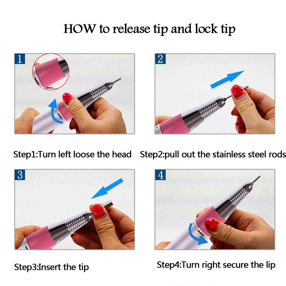 Professional Electric Manicure File Nail Drill Machine Kit Set