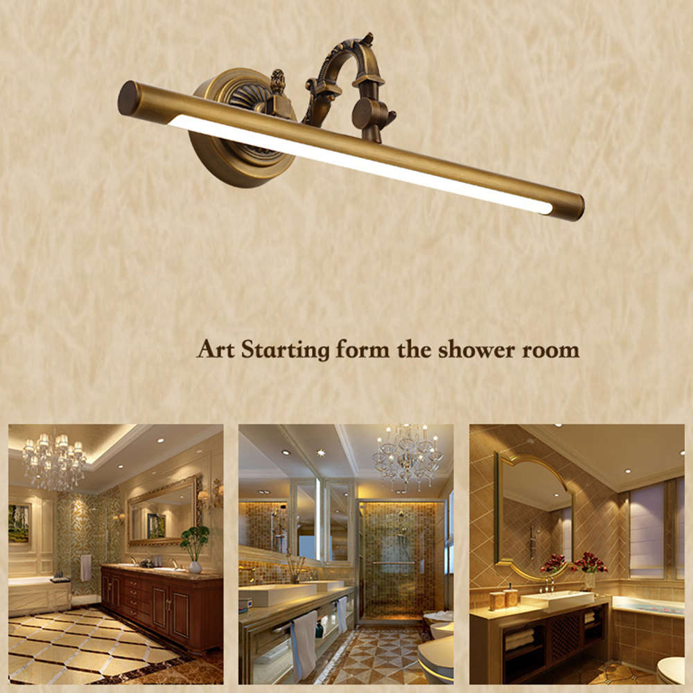 45cm 8 Watt Antique LED Wall Bathroom Mirror Front Light - White Light