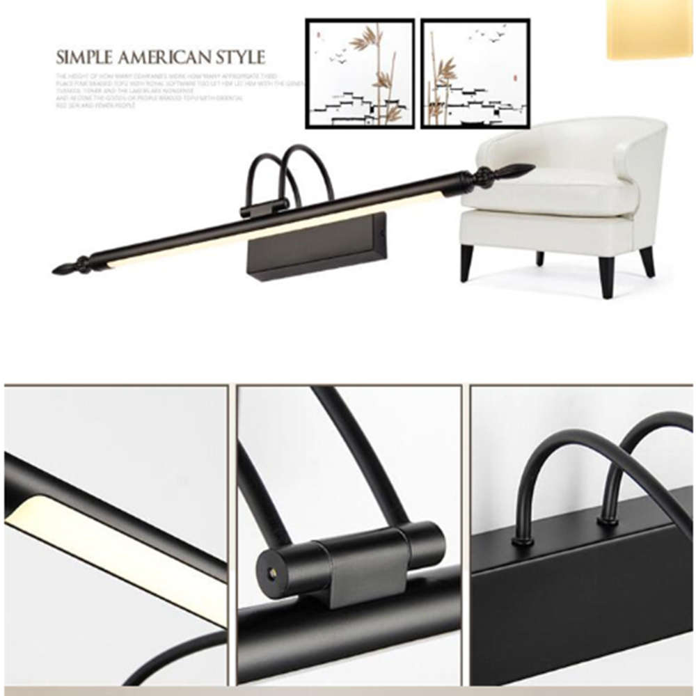 56cm 9 Watt Antique LED Wall Bathroom Mirror Front Light - White Light