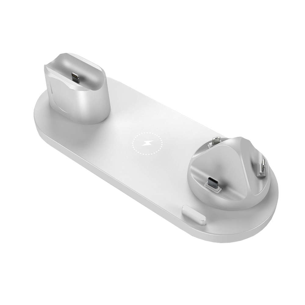 6-in-1 Wireless Charger Dock - White