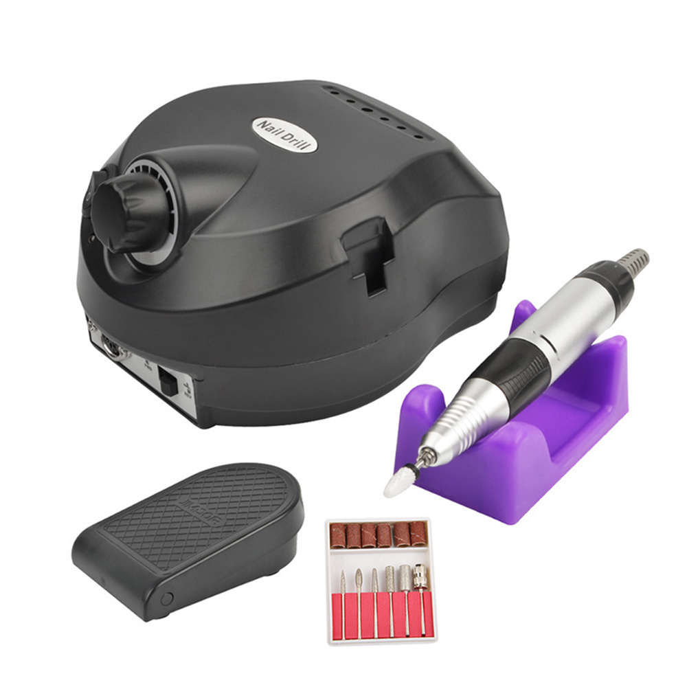 Professional Electric Manicure File Nail Drill Machine Kit Set - Black