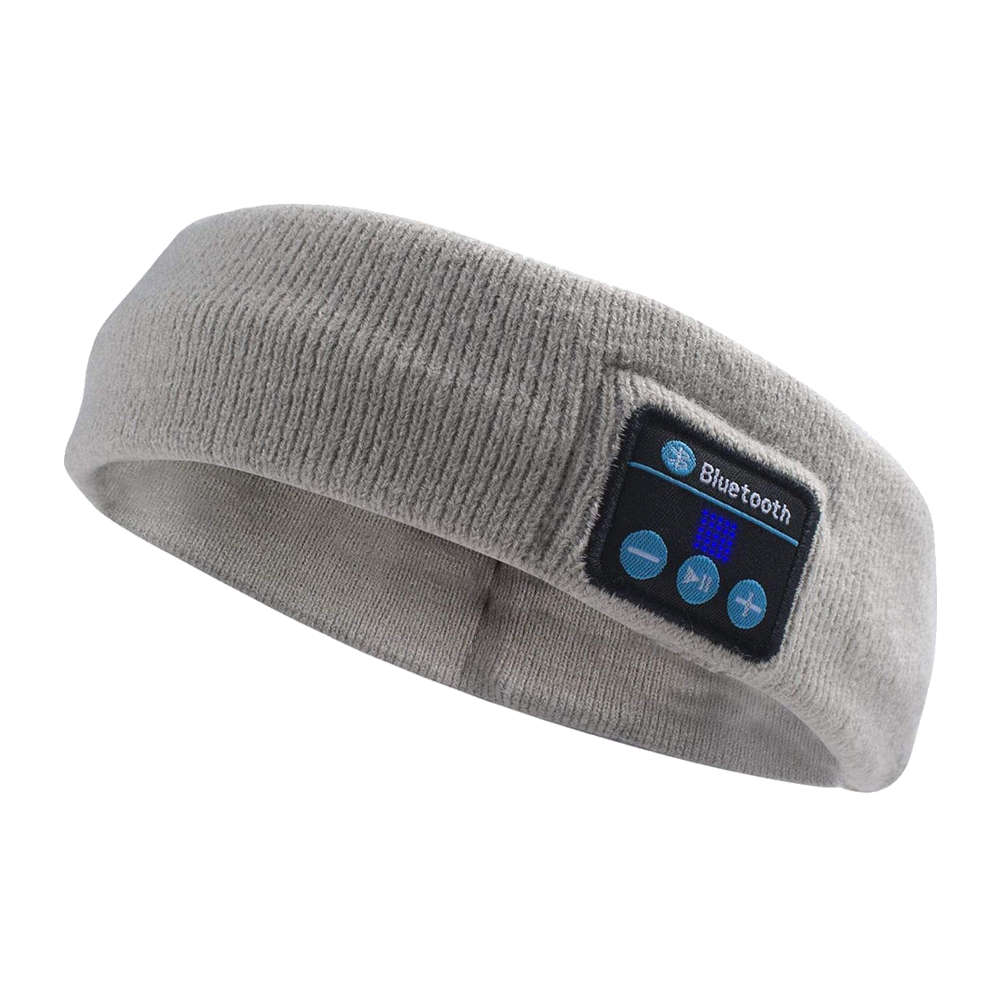 Wireless Bluetooth 5.0 Sports Stereo Run Headband Headphone - Gray & White