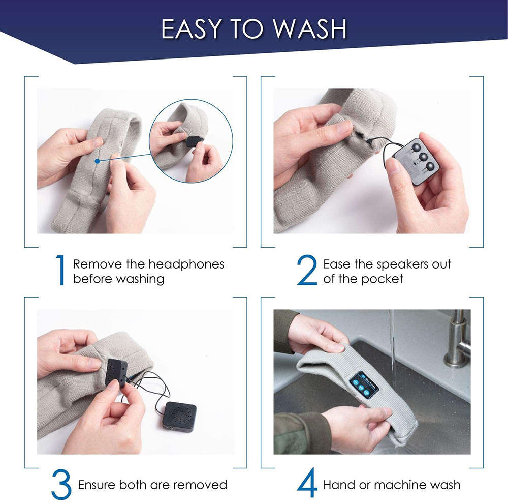 Wireless Bluetooth 5.0 Sports Stereo Run Headband Headphone - Gray & White