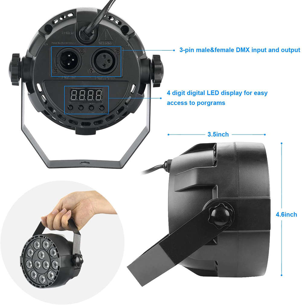 12W 12 LEDs Mini LED Uplight RGBW Par Light