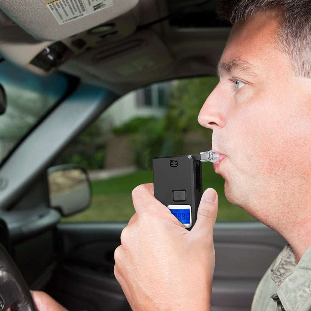 Portable Professional Breath Alcohol Detector with Digital LCD Display