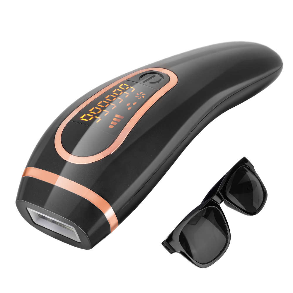 Professional 999999 Flash LCD Display IPL Hair Removal Machine - Black